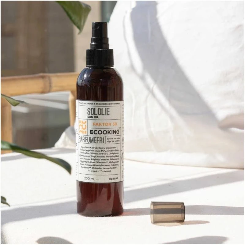 Ecooking Sololie SPF 30 - 200 Ml 2 Ecooking Sololie SPF 30 - 200 Ml - Billede 2