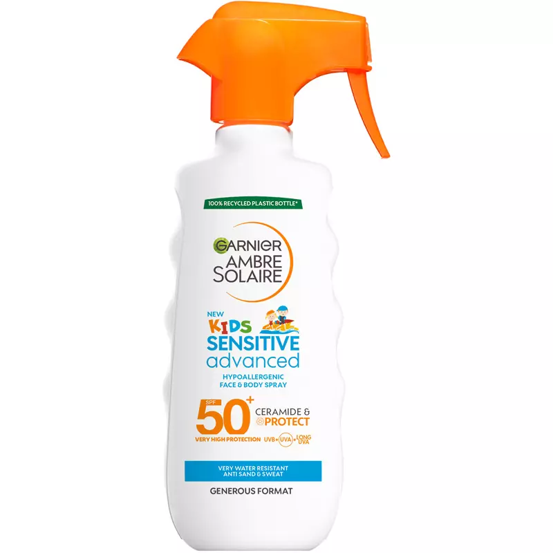 Garnier Ambre Solaire Sensitive Advanced Kids Spray SPF50+ - 270 Ml 1 Garnier Ambre Solaire Sensitive Advanced Kids Spray SPF50+ - 270 Ml
