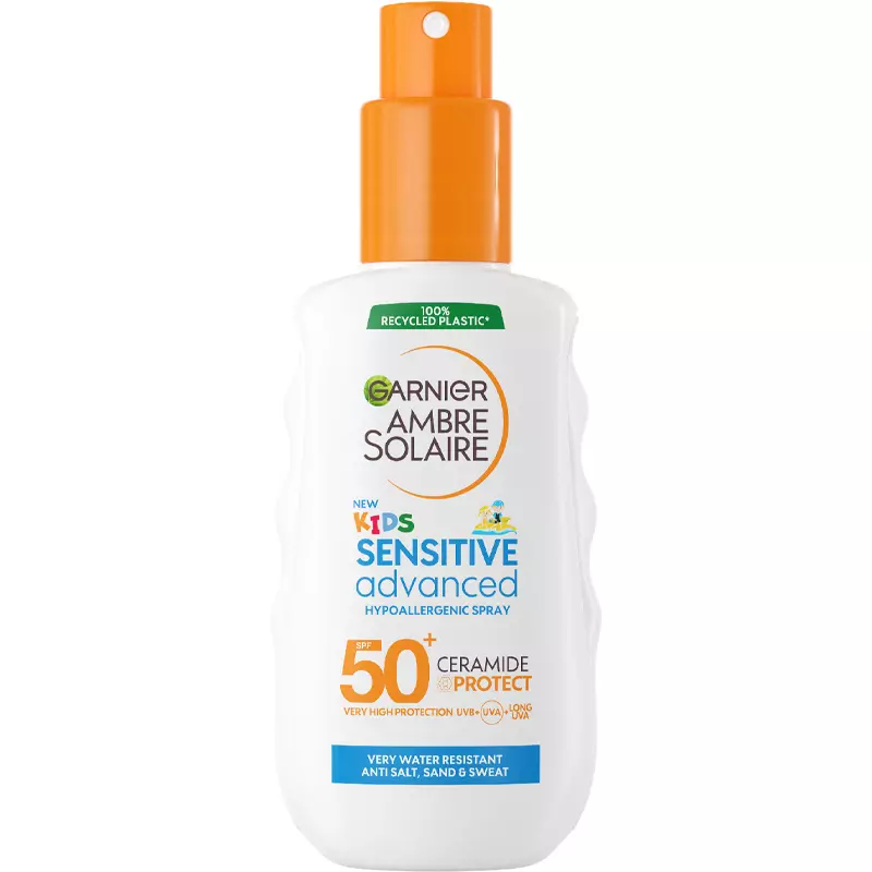 Garnier Ambre Solaire Sensitive Advanced Kids Spray SPF 50+ - 150 Ml 1 Garnier Ambre Solaire Sensitive Advanced Kids Spray SPF 50+ - 150 Ml
