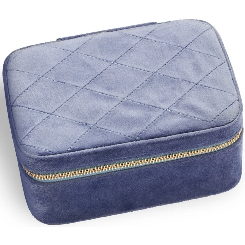 Gillian Jones Jewellery Box Velour L - Blue 11068 2 Gillian Jones Jewellery Box Velour L - Blue 11068 - Billede 2