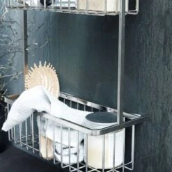 House Doctor Bath Basket Double - Silver -Clarins Butik house doctor bath basket double silver 1614754932