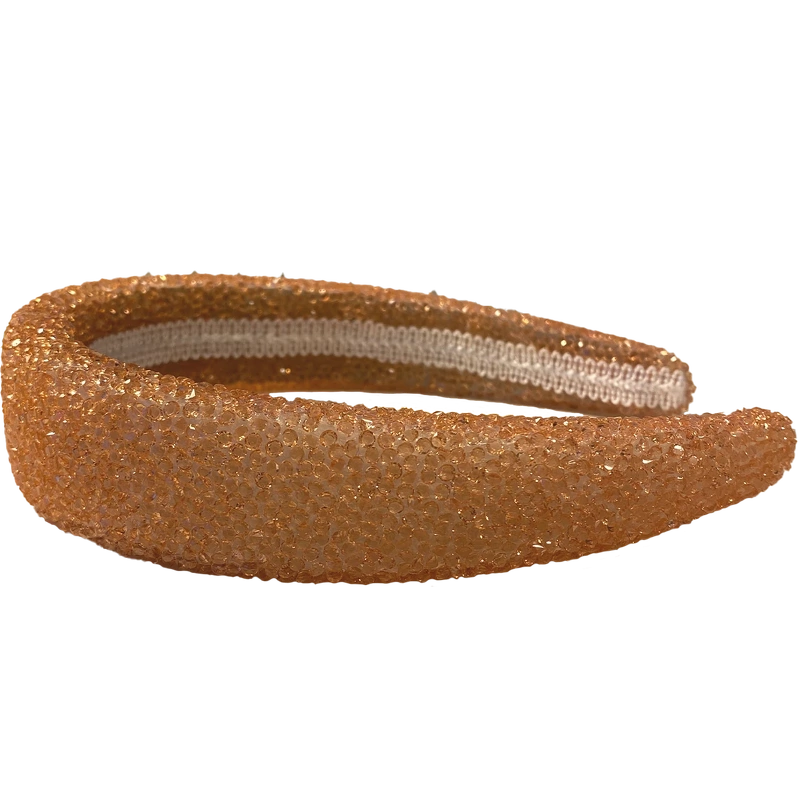 By Stær LIN Hairband - Glitter Peach 2 By Stær LIN Hairband - Glitter Peach - Billede 2