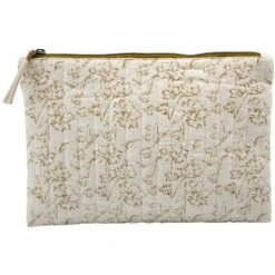 Meraki Makeup Pouch Large Lutea - Off-White And Mustard