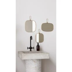 Meraki Mirror W. Frame Antique Brass Normal View -Clarins Butik meraki mirror w frame antique brass normal view 1582533834