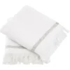 Meraki Towel White W. Grey Stripes 40 X 60 Cm - 2 Pieces