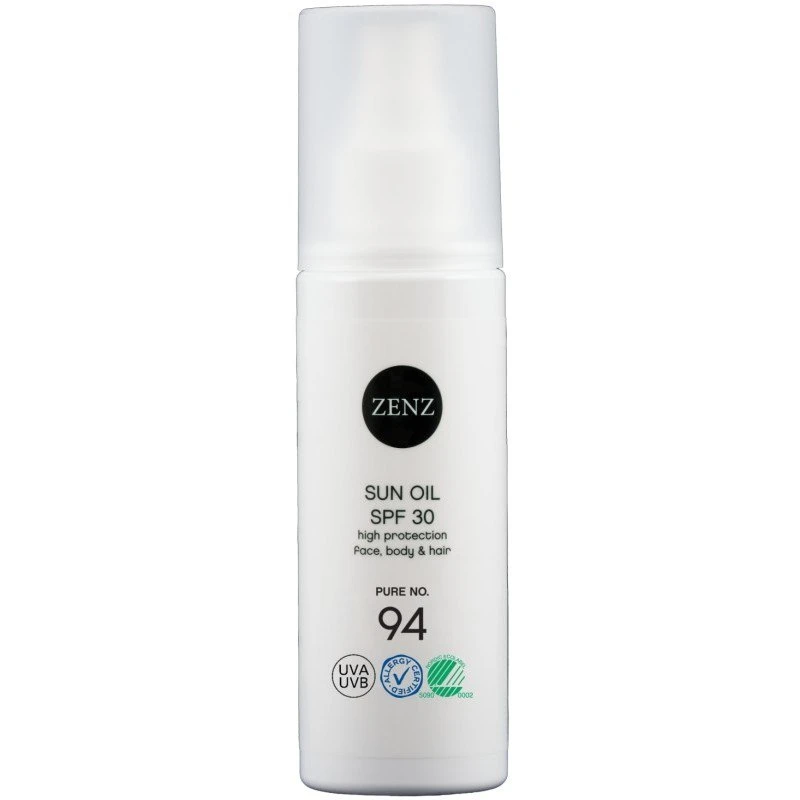 ZENZ Organic Pure No. 94 Sun Oil Face Body & Hair SPF30 - 150 Ml 2 ZENZ Organic Pure No. 94 Sun Oil Face Body & Hair SPF30 - 150 Ml - Billede 2